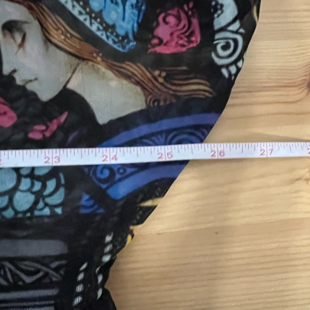 Blackmilk Adoration Of The Sacred Heart Sheer Smock Dress Stained Glass XL - Picture 10 of 11